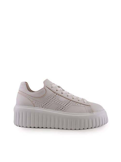 Sneakers H-Stripes in pelle martellata Bianco HOGAN | HXW6450FJ50 KCOB001